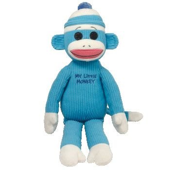 Ty Beanie Buddy - My Little Monkey - Blue Large