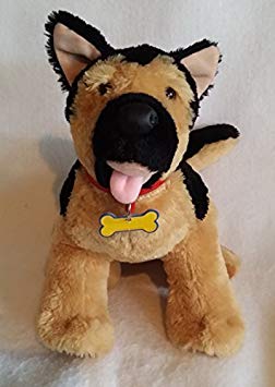 Build-A-Bear German Shepherd Black & Brown Plush Stuffed Animal Toy 19 Inches Long & 11 Inches Tall.