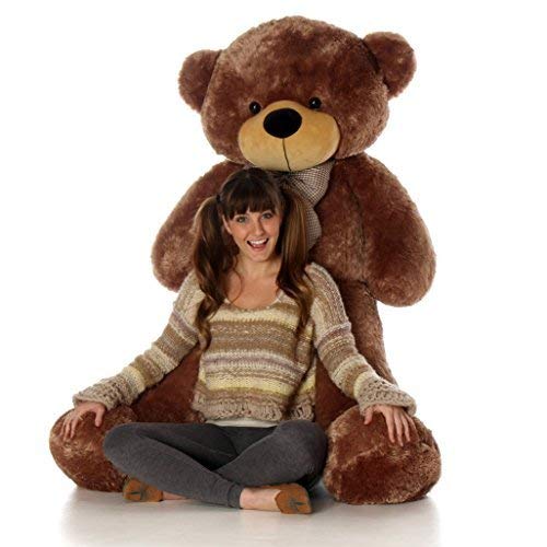 5 Foot Mocha Brown Life Size Teddy Bear Huge Stuffed Animal Toy Huggable Cute Sunny Cuddles (Original)