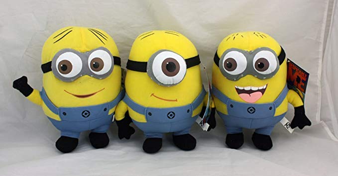 Despicable Me The Movie Minions 10 Inch Plush Doll Toy Set Dave Jorge Stewart Stuart (Style 1)