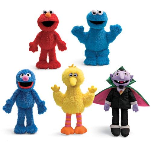 Sesame Street Elmo, Grover, Big Bird, Cookie Monster, Count