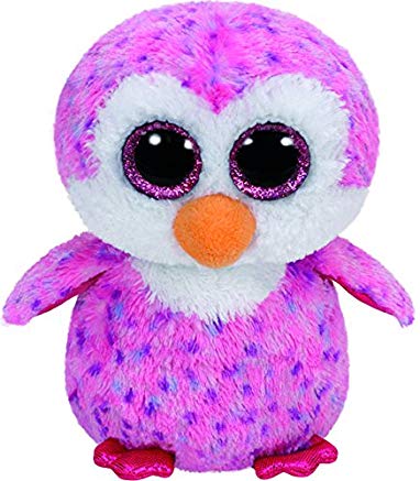 PELUCHE BEANIE BOOS 15CM GLIDER PINK PINGUINO