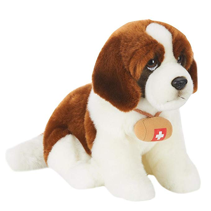 Toys R Us Plush 10 inch St. Bernard Dog - Brown and White