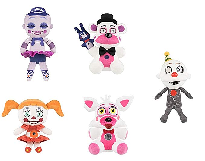 Set Of 5 Five Nights At Freddy's Sister Location Plush