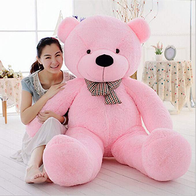 Misscindy Giant Teddy Bear Plush Stuffed Animals for Girlfriend or Kids 47 inch, (Pink)