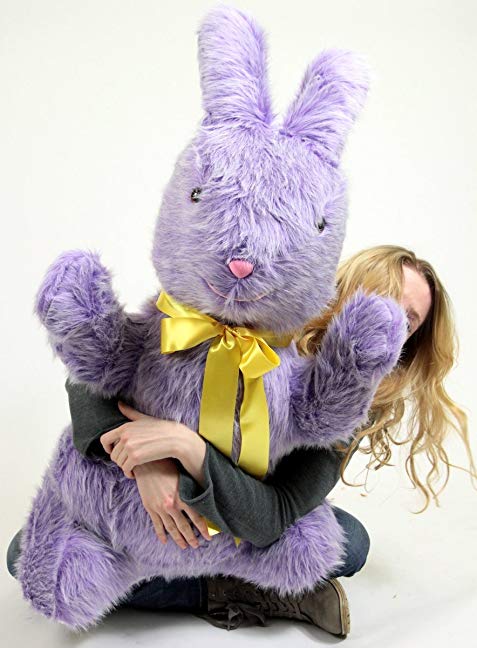 American Made Giant Stuffed Purple Bunny 42 inch Soft Plush Rabbit Made in USA America