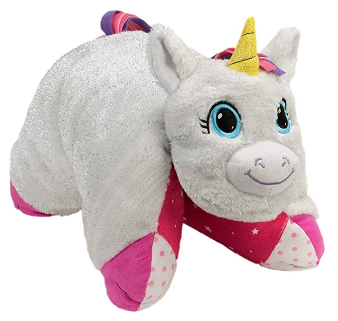 Flipazoo Flip ‘N’ Play Friends Plush Toy & Pillow in 1 (Unicorn/Fashion Kitty) Instantly Transforms for Hours of Playtime and Naptime Fun