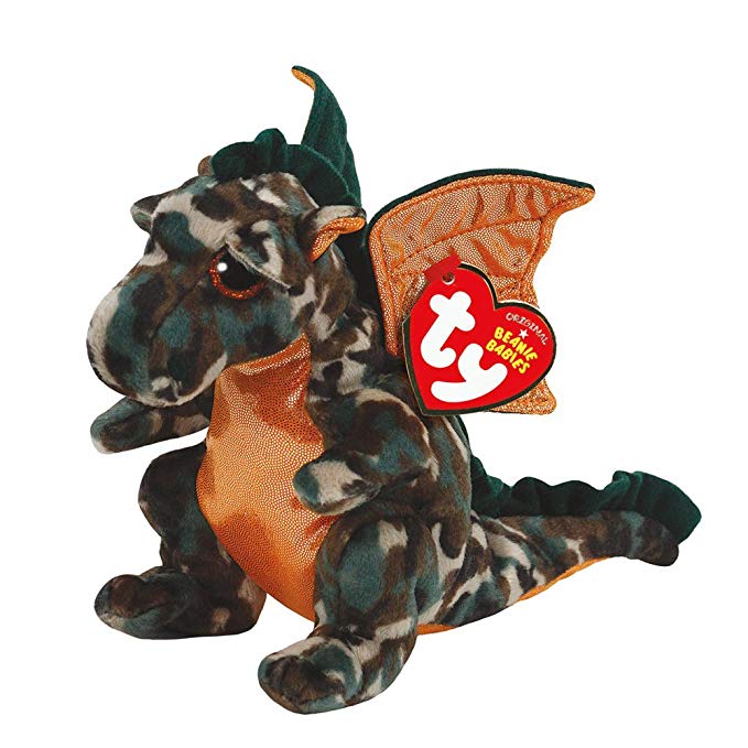 Claire's Accessories Ty Beanie Babies Small Razor the Dragon Plush Toy Green