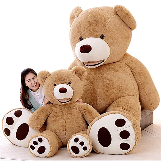 Ailisheng Giant Teddy Bear With Big Footprints Plush Stuffed Animals Light Brown 52 inches (1.3m)