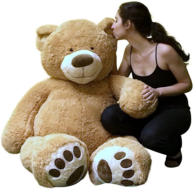 Big Plush Personalized Giant 5 Foot Teddy Bear Premium Soft, Customized with Your Message, Unique Impressive Gift for Birthday, Love or Any Occasion, Hand-stuffed in the USA, Not Vacuum-Packed