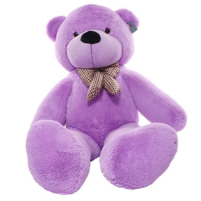 Joyfay Purple Giant Teddy Bear- Big Teddy Bear 63 Inches (5 Feet!), Cuddly and Huggable, a Cozy Companion made of Top-Notch Material.