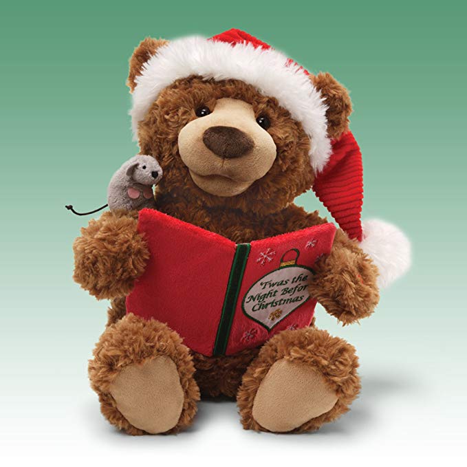 GUND Storytime Teddy Bear Animated Holiday Stuffed Animal Plush, 13