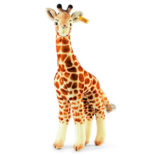 Steiff Bendy Giraffe Plush Animal, Beige/Brown, 18