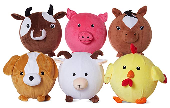 Balloon Skinz Fabric Balloon Cover - Plush Toy Stuffed Animal Ball for Kids (6-Pack Variety)