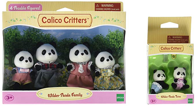 Calico Critters Wilder Panda Bear Family Baby Twin Sets