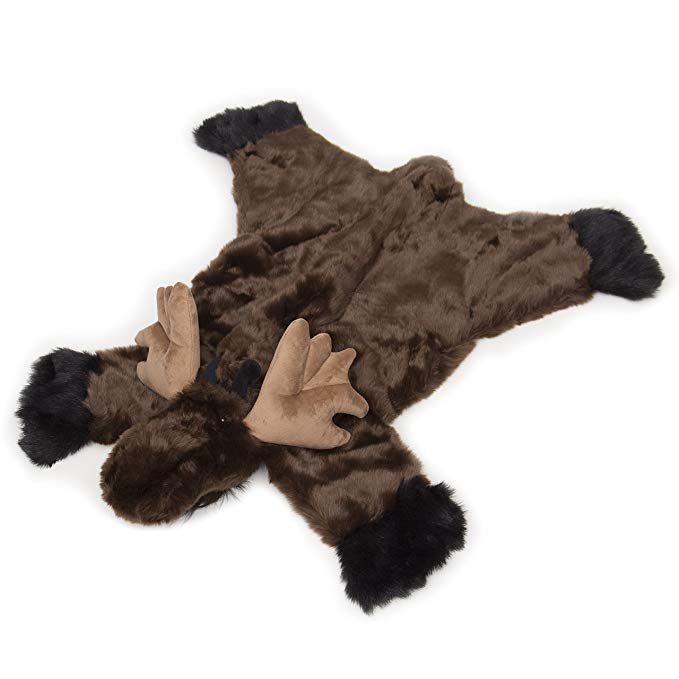 Carstens Plush Moose Animal Rug, Small