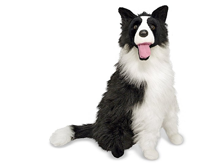 Melissa & Doug Giant Border Collie - Lifelike Stuffed Animal Dog (over 2 feet tall)