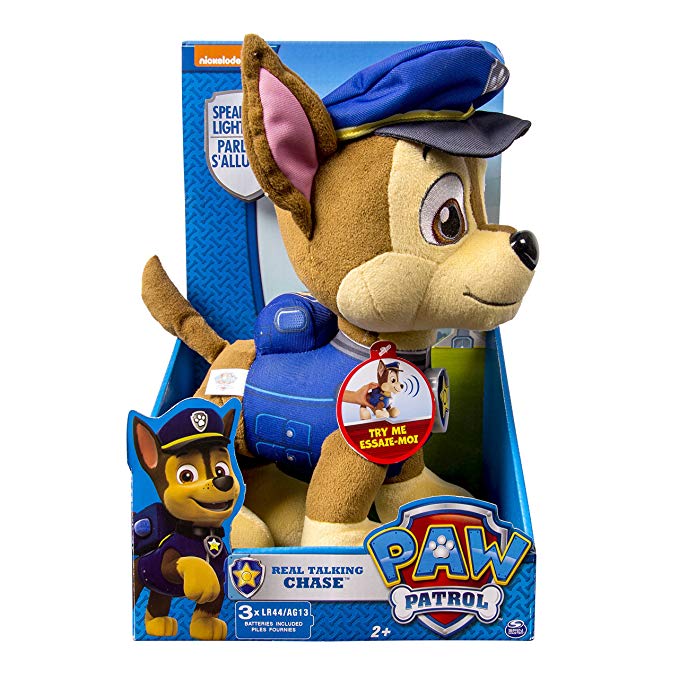 Paw Patrol Deluxe Lights and Sounds Plush - Real Talking Chase