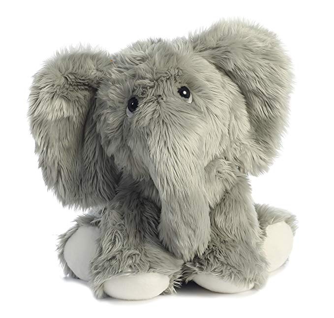 Aurora World Fuzzy L.E. Phant Grey/Large Plush