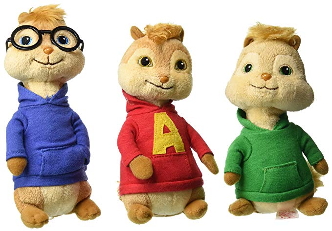 Ty Beanie Babies Alvin & The Chipmunks Alvin, Theodore & Simon Set of 3