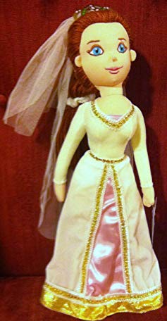 Shrek Princess Fiona in Wedding Gown 12 Plush Stuffed Soft Rag Doll Toy by Universal Studios