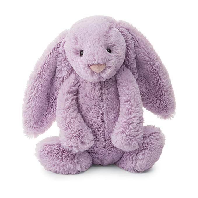 Jellycat Bashful Lilac Bunny, Medium, 12 inches