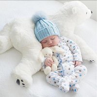 Newborn Baby Pillow Polar Bear Animal Shaped Soft Cushion Children's Room Decoration Doll Kids Plush Toys Sleep Support Headrest