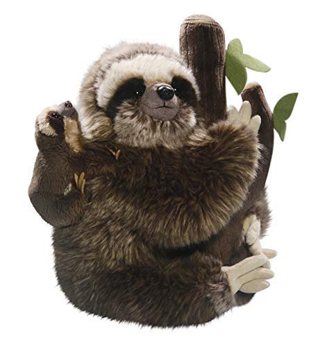 Sloth with baby and branch 9.5 inches, 24cm, Plush Toy, Soft Toy, Stuffed Animal