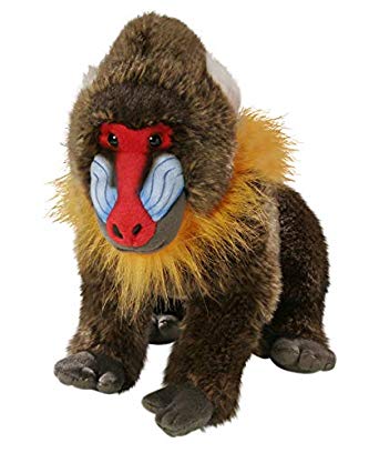 Monkey Mandrill Baboon, 12 inches, 30cm, Plush Toy, Soft Toy, Stuffed Animal