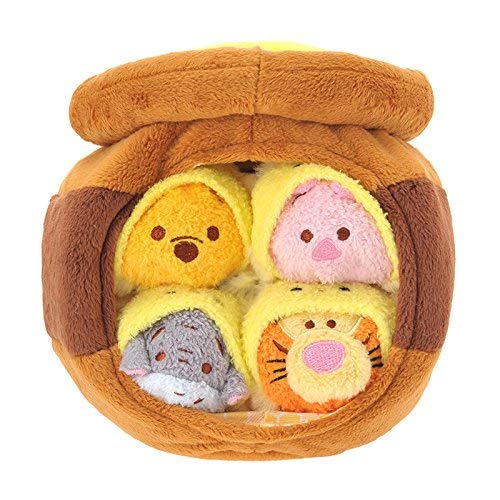 Disney Winnie the Pooh Winnie the Pooh ''Tsum Tsum'' Plush Honey Pot Set Japan Import