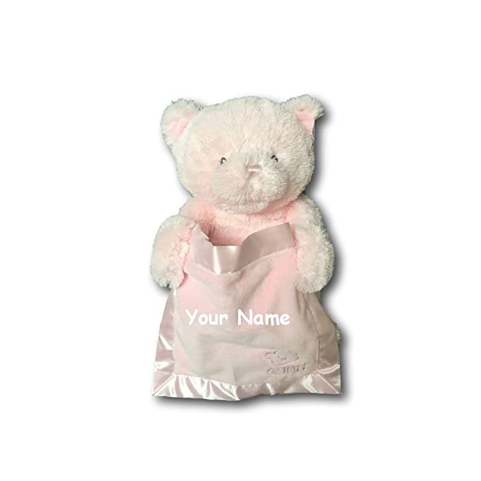 Personalized GUND Animated Pink Peek-A-Boo Teddy Bear Plush Stuffed Toy Animal