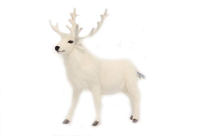 Hansa Reindeer Plush, White, 14