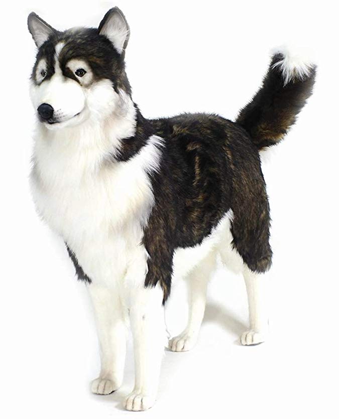 Hansa Husky Dog Plush, Life Size