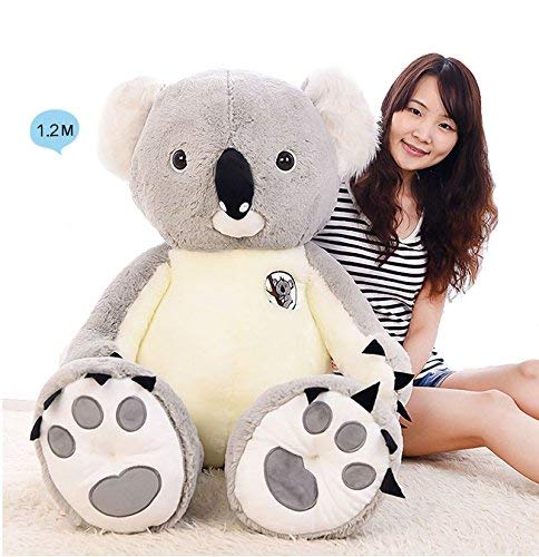 seemehappy Fluffy Koala Stuffed Toy Soft Koala Doll Birthday Gifts 120CM