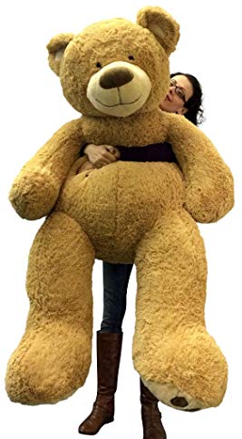 5 Foot Very Big Smiling Teddy Bear Soft with Bigfoot Paws, Giant Stuffed Animal Bear