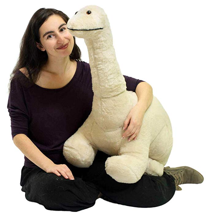 Big Plush American Made Junior Dinosaur Soft Stuffed Brontosaurus 3 Feet Long 2 Feet Tall Made in USA