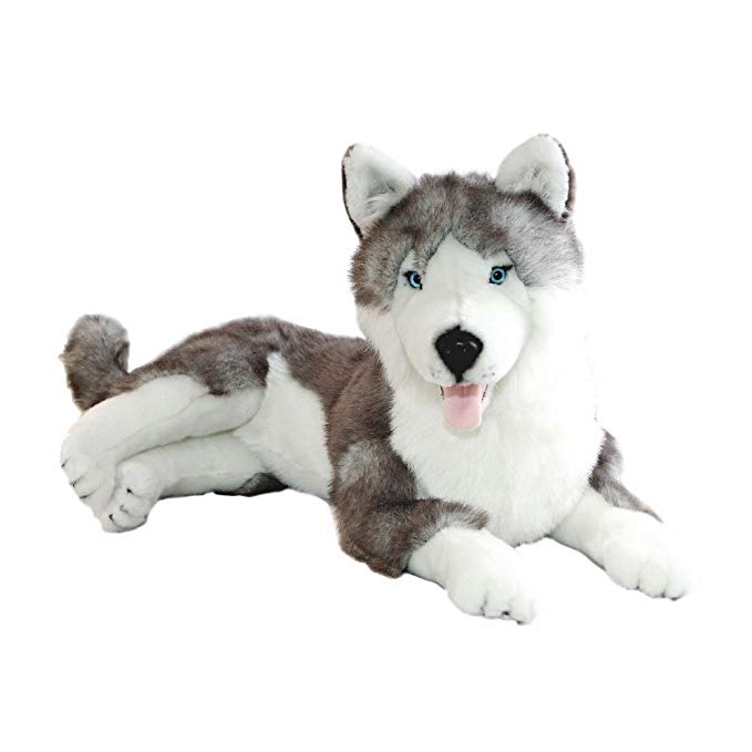 Bocchetta Plush Toys Husky Stuffed Animal Plush Toy Extra Large Rocco