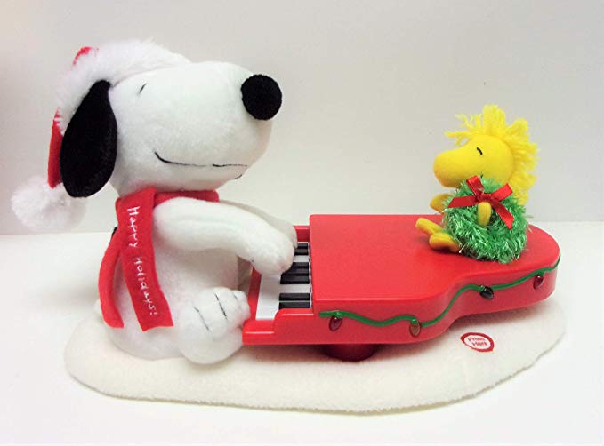 Peanuts SNOOPY AND WOODSTOCK CHRISTMAS ANIMATED/MUSICAL/LIGHT-UP Piano/Plush (2009 Edition)