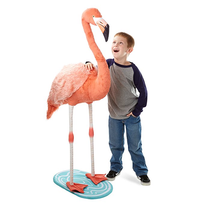 Melissa & Doug Lifelike Plush Flamingo Stuffed Animal (4.5 Feet Tall)