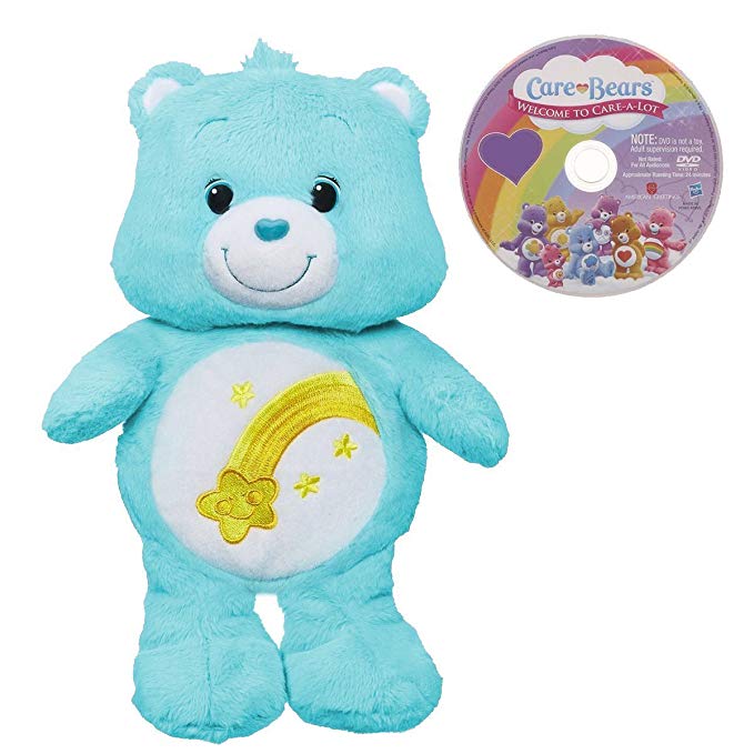 Care Bears Wish Bear 12 Inch Plush with bonus DVD