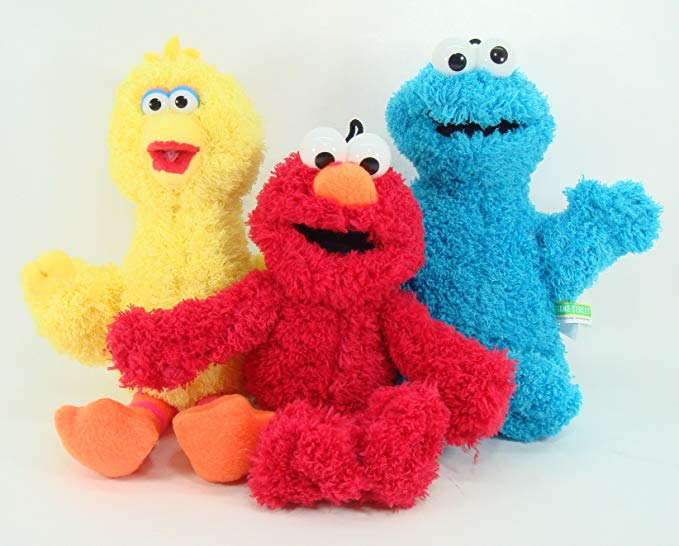 Sesame Street Classic Plush - 3 Pcs Set - Includes Elmo, Big Bird, and Cookie Monster