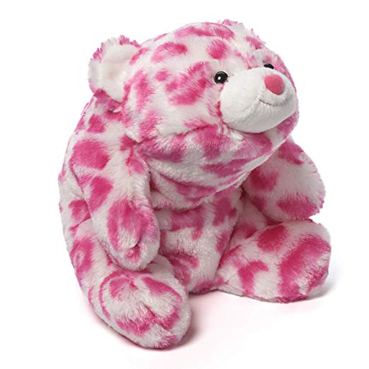 Gund Baby Snuffles Stuffed Bear, Pink Leopard