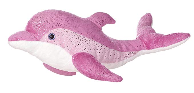 Aurora World Destination Nation Pink Dolphin Plush, 15