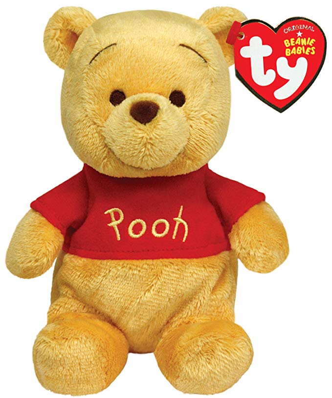 Ty Beanie Buddies Winnie The Pooh Plush, Classic Bear, Medium