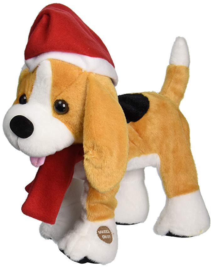 Chantilly Lane Barney The Christmas Beagle Plush