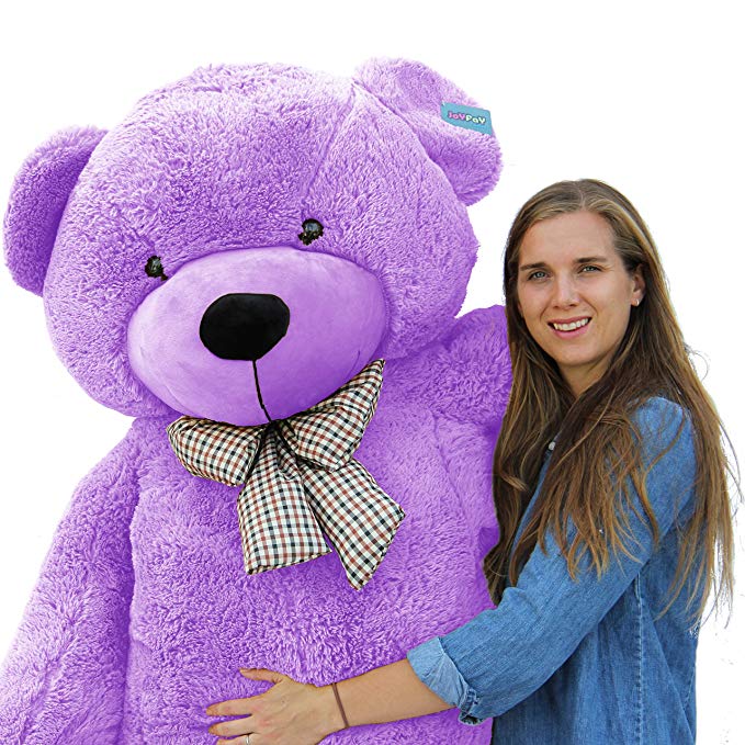 Joyfay Giant Purple Teddy Bear-6 feet tall, Big Teddy Bear is a Gentle Giant. Exactly like the Picture, this Teddy is sure to make your Holidays a Great Success.