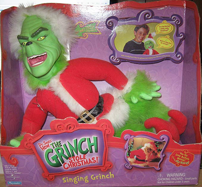 2000 How the Grinch Stole Christmas Singing Grinch Puppet